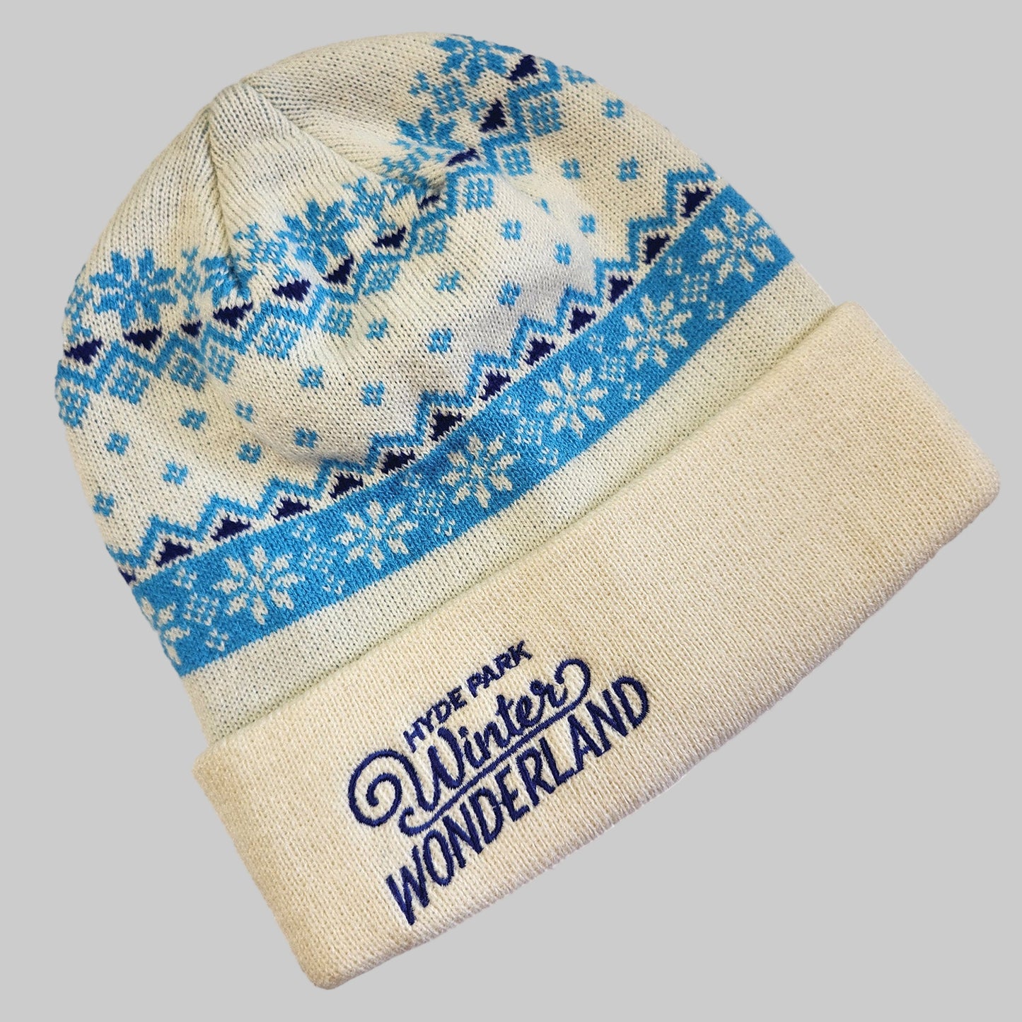 Winter Wonderland Snowflake Cream Beanie