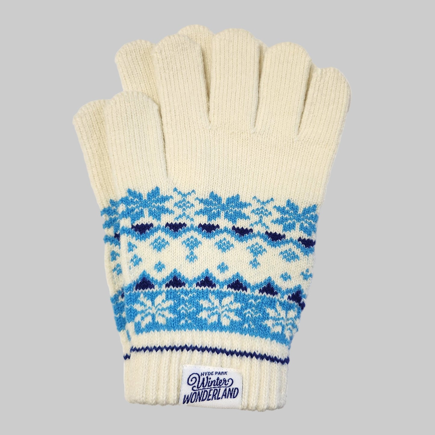 Winter Wonderland Snowflake Cream Gloves