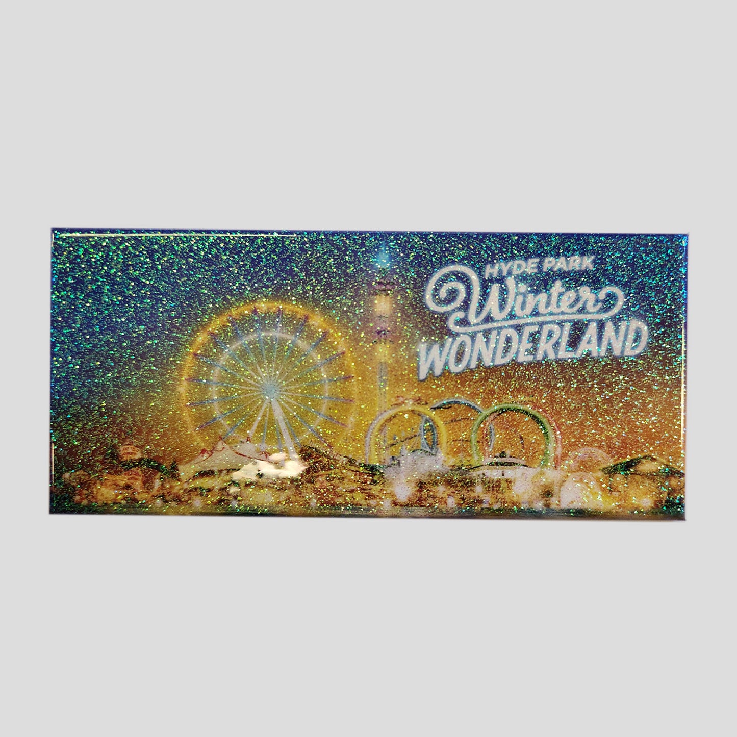 Winter Wonderland Sunset Glitter Magnet