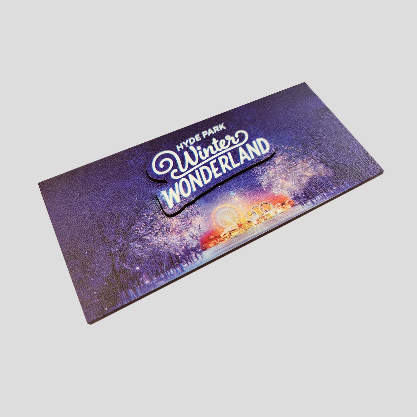 Winter Wonderland Wooden Purple Scenic Magnet