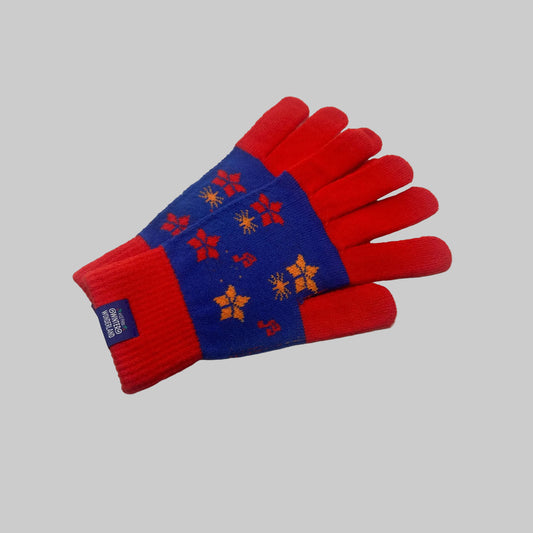 Winter Wonderland Festive Red Gloves