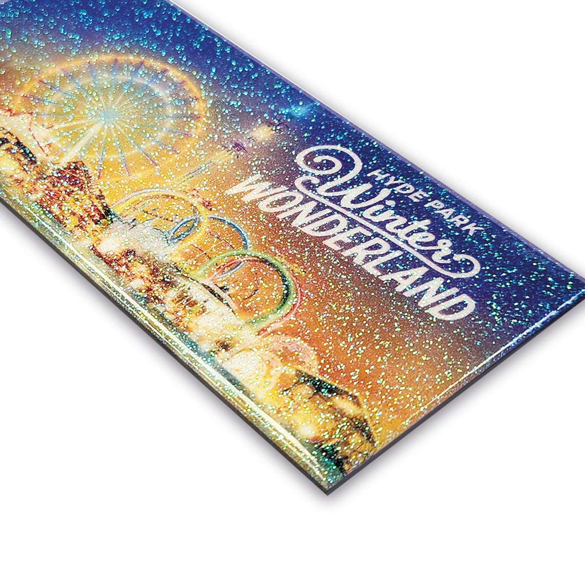 Winter Wonderland Sunset Glitter Magnet 2023
