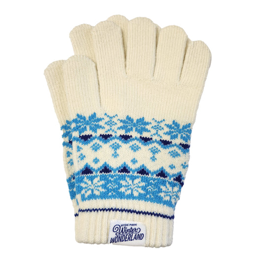 Winter Wonderland Snowflake Cream Gloves