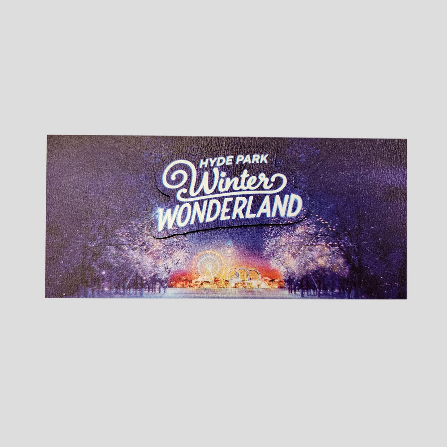 Winter Wonderland Wooden Purple Scenic Magnet
